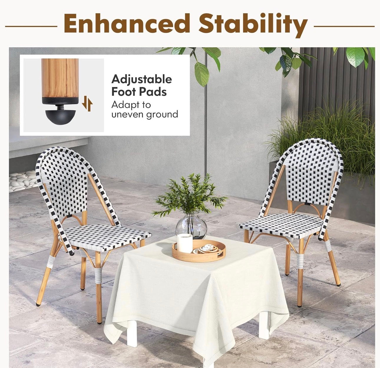 MFurn Lola French Bistro Outdoor Patio Set 7pc-Only Available On Pre-Order