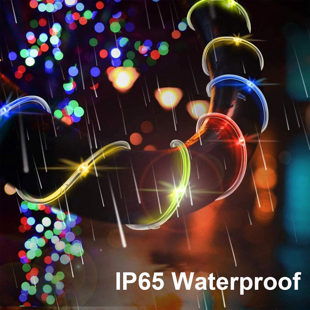 Solar Powered Tube Light Copper Wire RGB 500LED