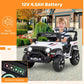 MTech 12V Kids Ride on Jeep with Remote Control and Wireless Connection-White