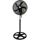 18'' Adjustable Pedestal Floor Fan set of 2 B 300 mm 5 Blade Pedestal Fan (Black, Pack of 2