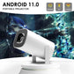 Portable Projector Android 11 WiFi6 Support 4K 1080P BT5.0 Projector 1208*720P Home Cinema Portable Projector AE-170