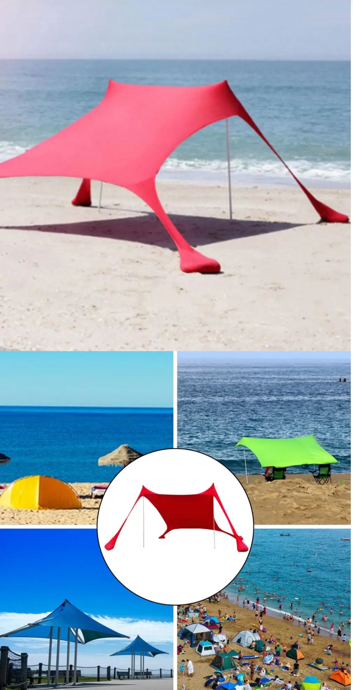 MHome Beach Tent Sun Shelter – UV Protection Outdoor Canopy 3x3M