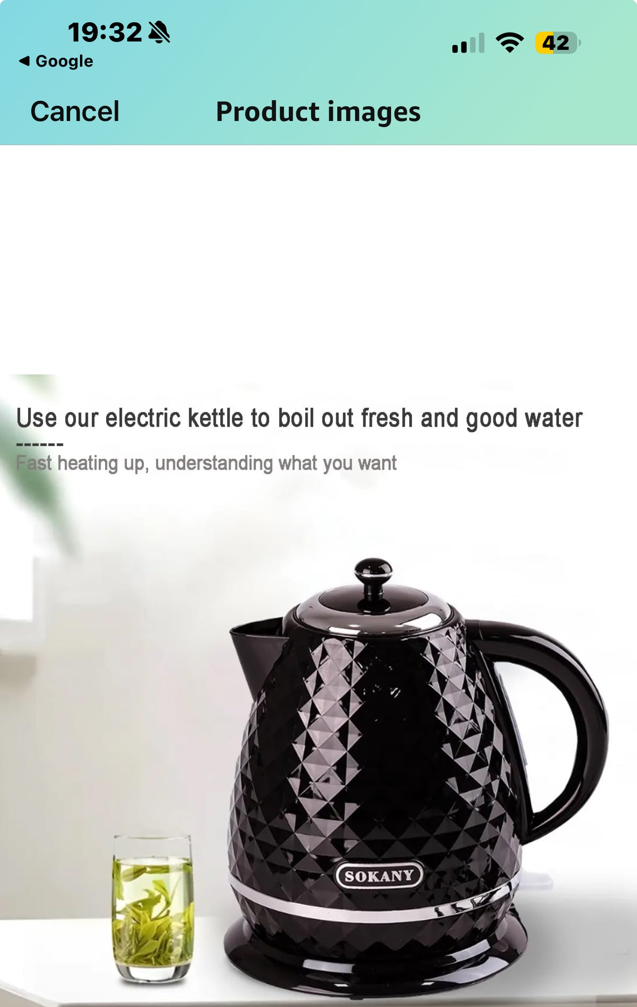 Sokany Electric Kettle 1.7L