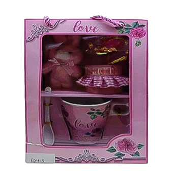 Generic Artificial Flower, Mug, Soft Toy Gift Set