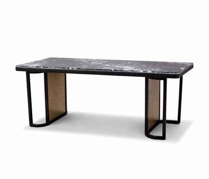 MFurn Luxury Minimalist Coffee Table – Ceramic Stone Top & Steel Base