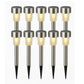 MHome Solar Lawn Light Tubes – Warm White Stainless Steel 12pc Set