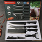 MHome Sharp 6-Piece Stainless Steel Kitchen Knife Set – Black