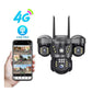 Solar Powered 4-Lens 360° PTZ Wireless Security Camera With Panel