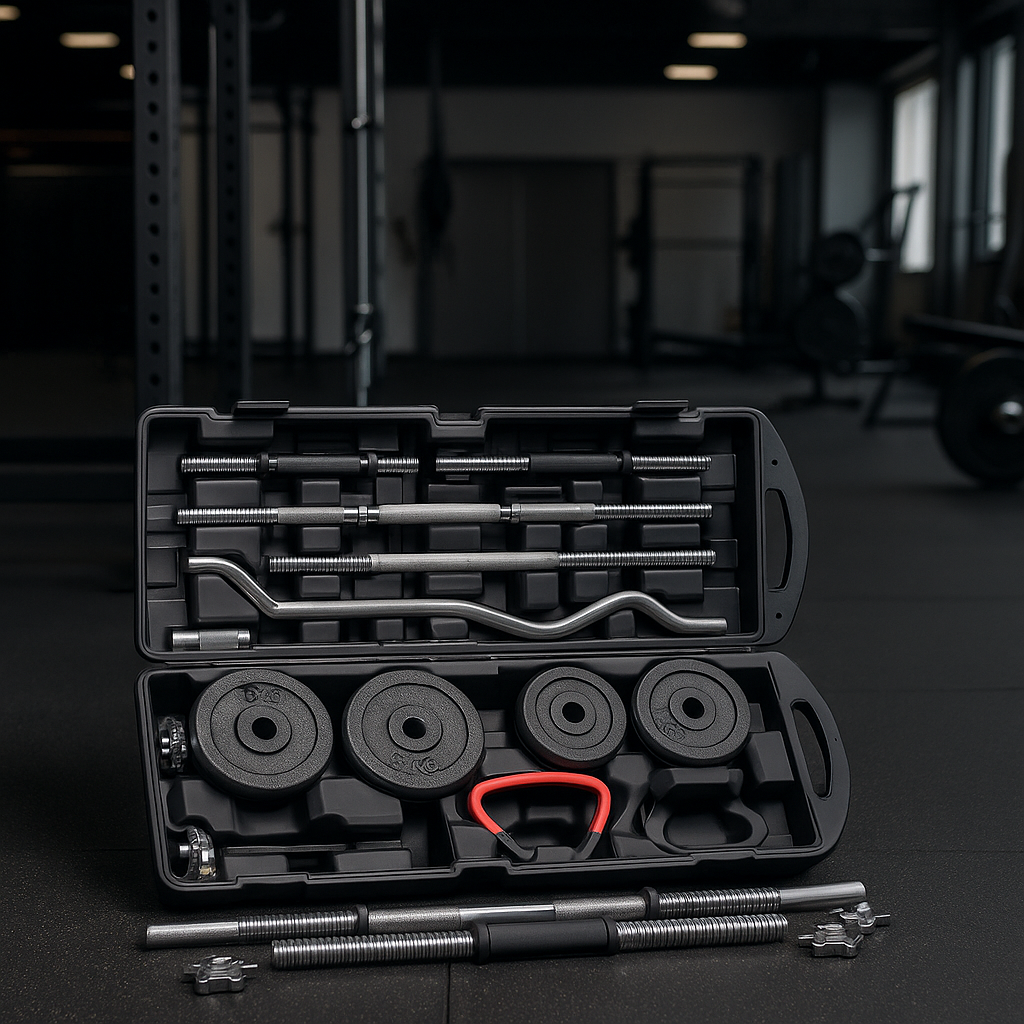 Pro-Sportz 58kg Adjustable Dumbbell & Barbell Set – All-in-One Home Gym Weight Kit