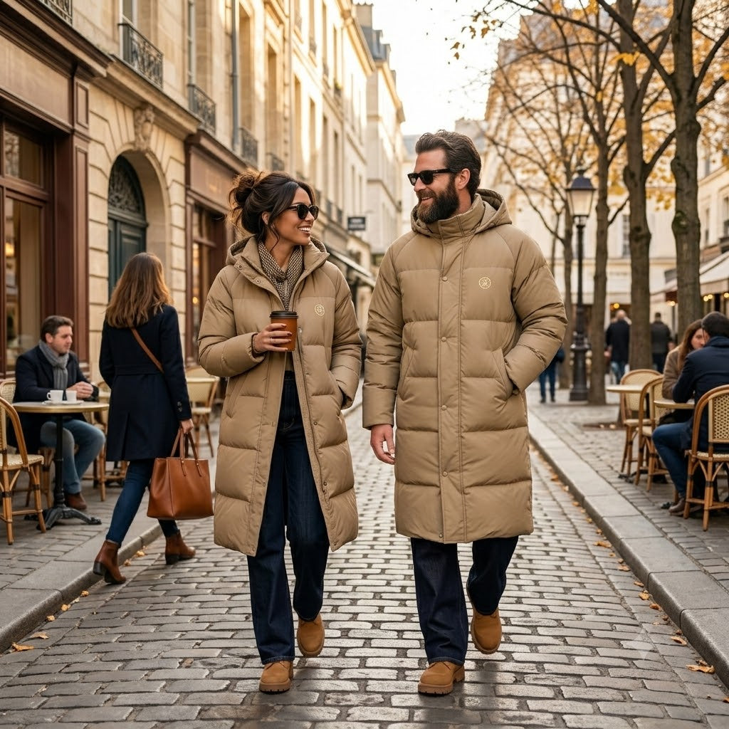 Unisex Oversized Hooded Long Puffer Jacket – Warm Winter Coat