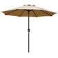 MFurn 2.7M Outdoor Garden Parasol – Patio Sun Shade Umbrella with Base