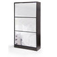 Fine Living Mirror Shoe Cabinet - 3 Tier - Wenge