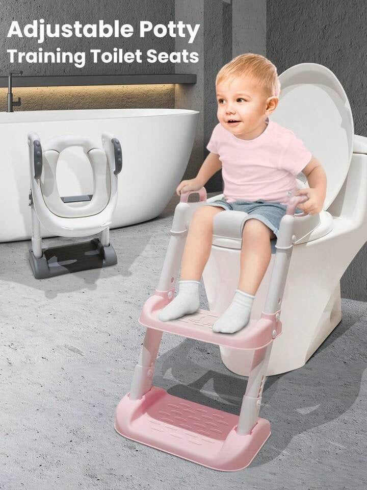 Height Adjustable Potty Training Toilet Seat with Step Stool Ladder for Boys and Girls Baby Toddler Kid Children Toilet Training Seat Chair - Various Options