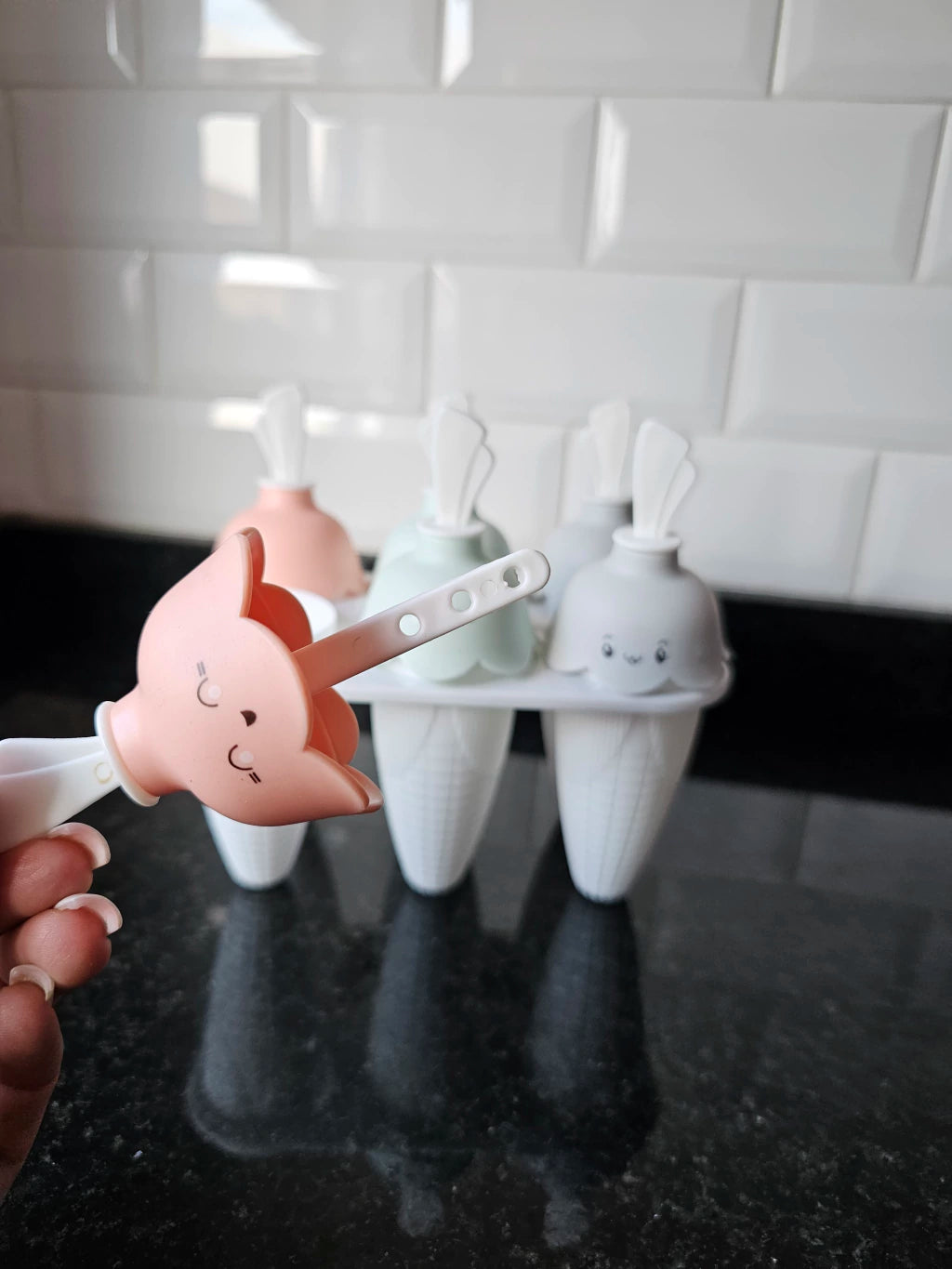 MHome Silicone Ice Cream Mold – 6-Grid Reusable Popsicle Maker for Homemade Frozen Treats