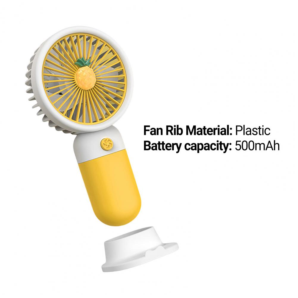 MTech Portable Handheld Fan – Strong Wind, Noiseless, Rechargeable Mini Fan With Base