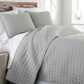 Quilt Set Queen Size, Elegant Square Pattern, Ultra Soft Lightweight Bedspreads & Coverlets, Quilted Bedding Sets 3 Pieces For All Season, 1 Quilt 2 Pillow - Various Colours