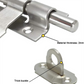 1pc Stainless Steel Sliding Tower Bolt HD 4"-8"