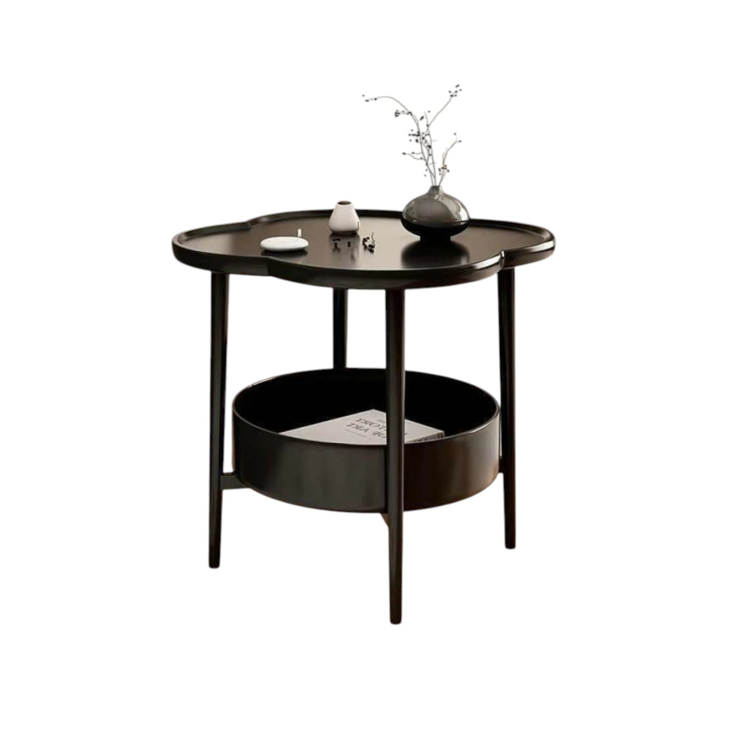 MFurn Luxury 2-Tier 4-Leaf Clover Side Table – Modern Coffee &amp; Bedside Table
