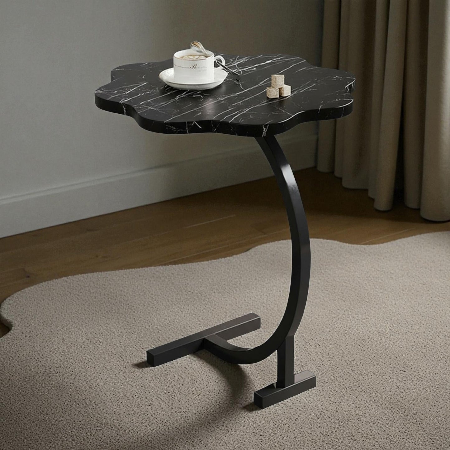 MFurn Bottomless Flower Coffee Table – C-Shaped Side Table