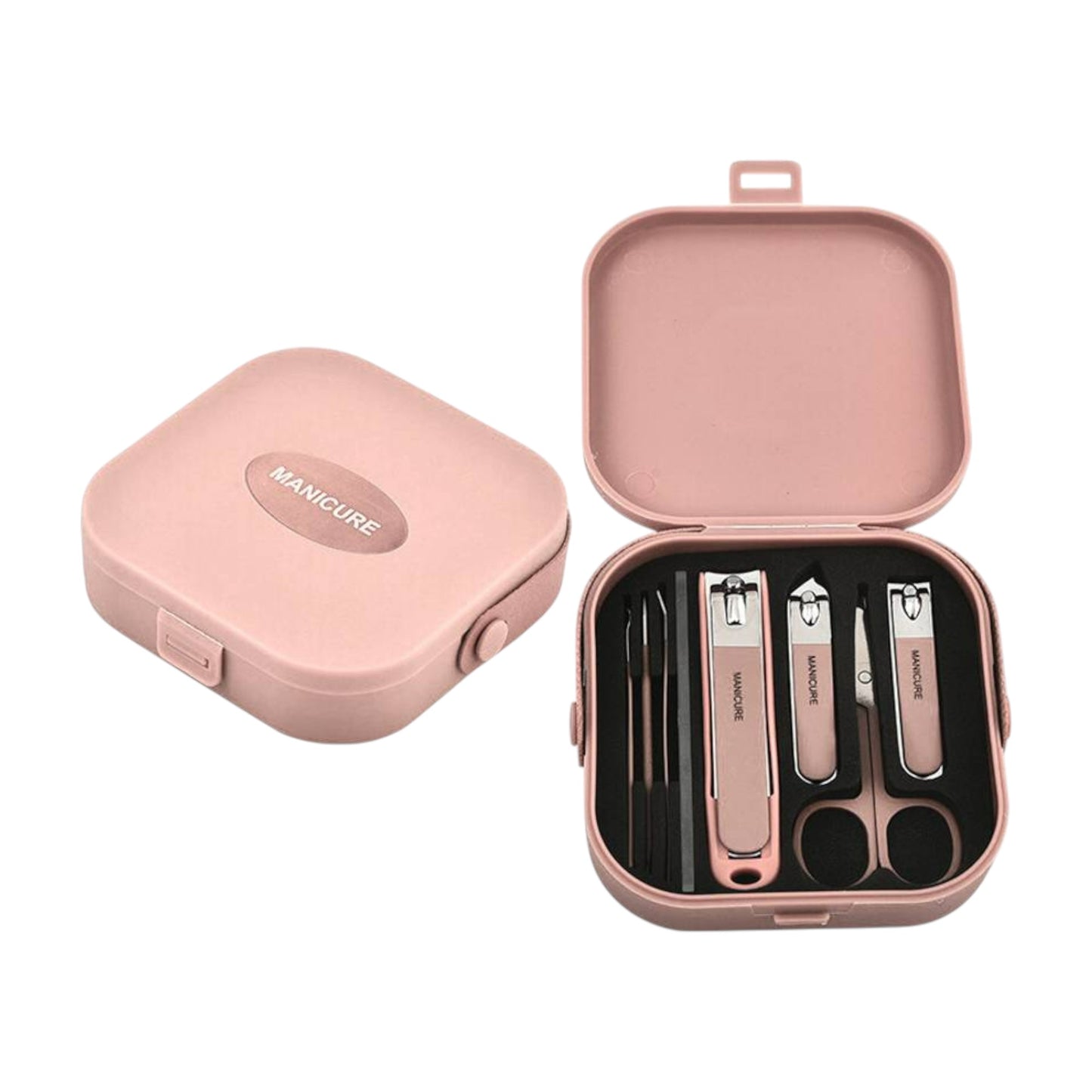MBeauty 8-Piece Stainless Steel Nail Care Set with Portable Travel Case