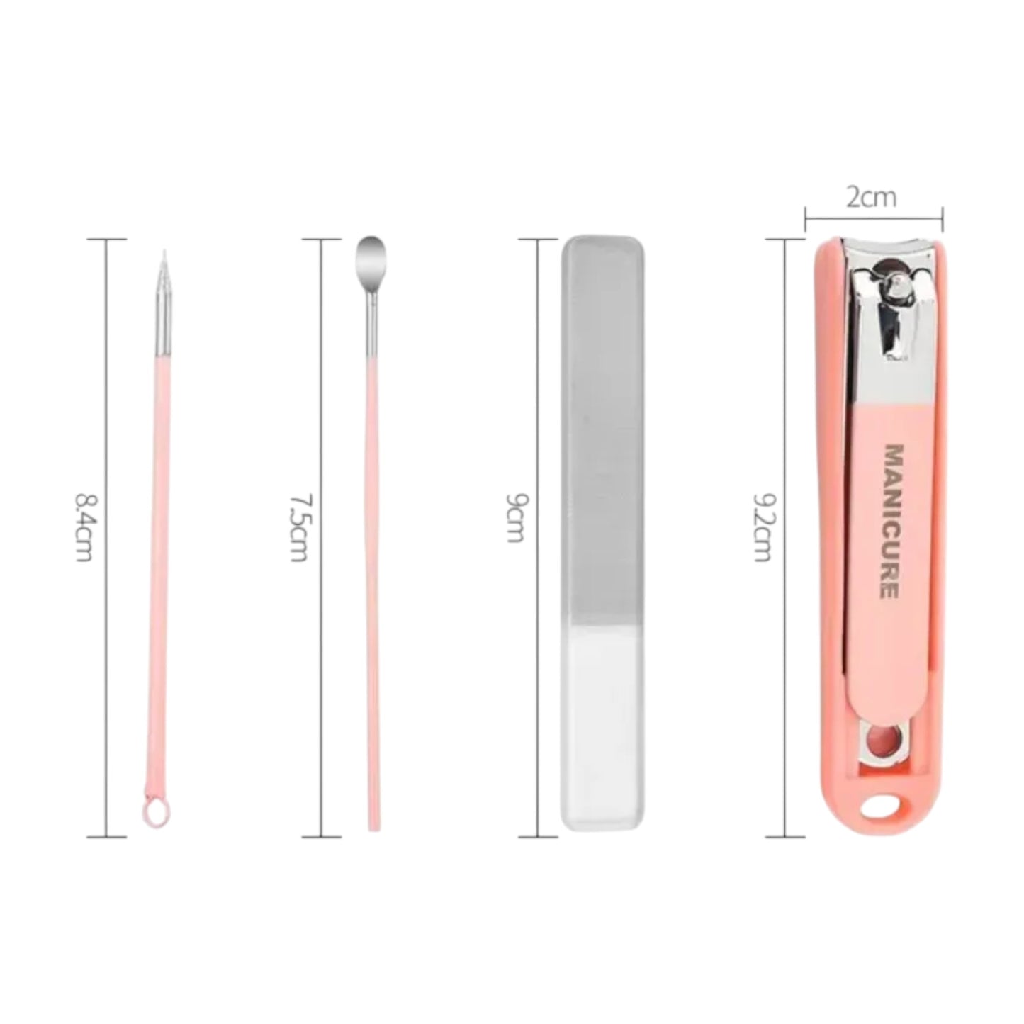 MBeauty 8-Piece Stainless Steel Nail Care Set with Portable Travel Case