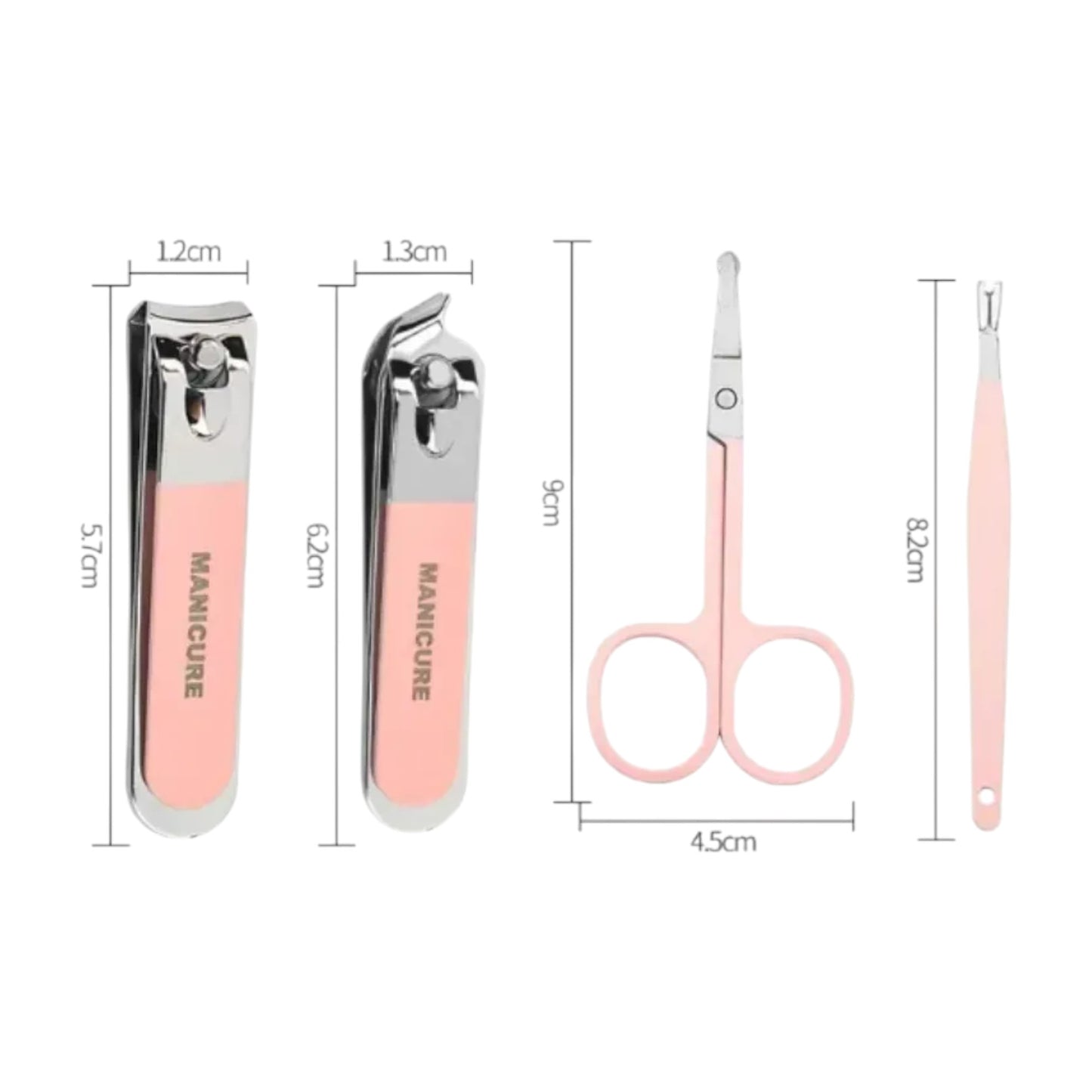 MBeauty 8-Piece Stainless Steel Nail Care Set with Portable Travel Case