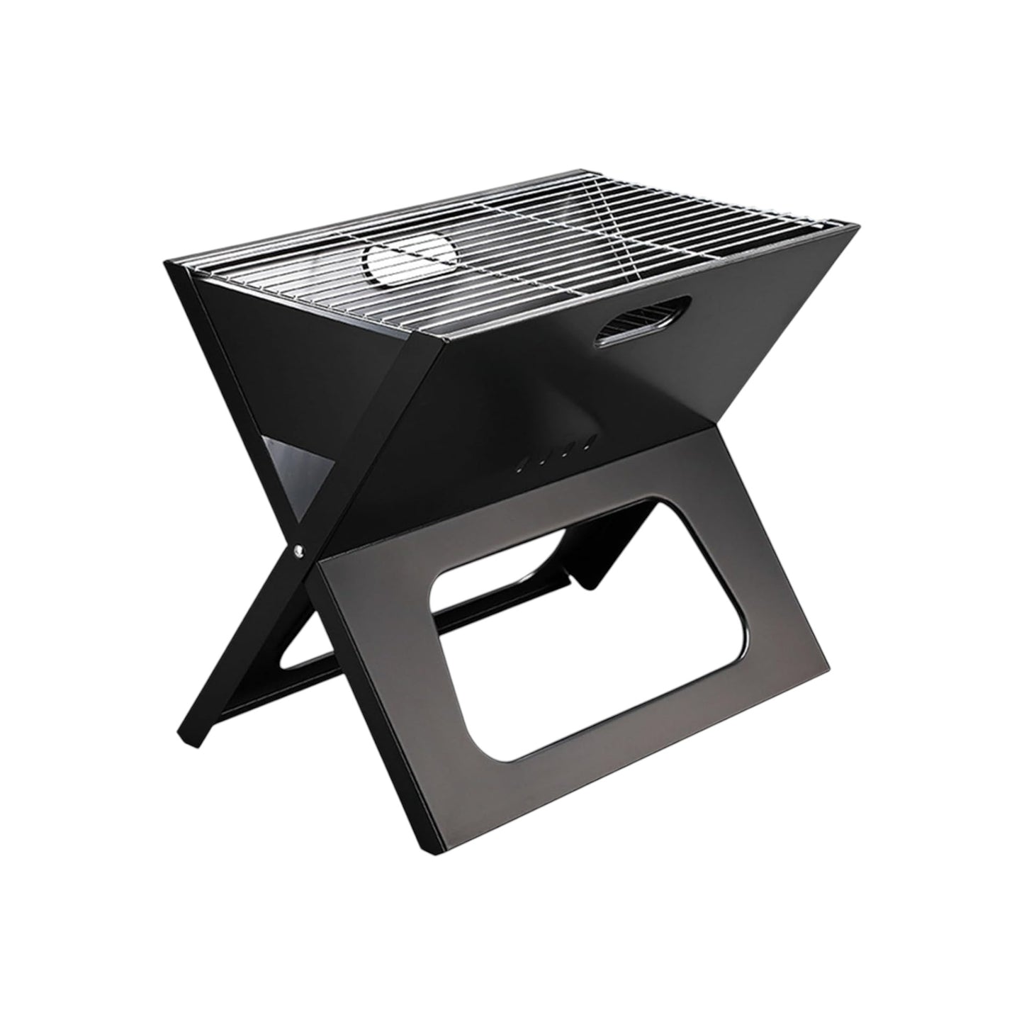 MHome Portable Outdoor Fire Pit & Folding Charcoal Grill – Stainless Steel Mini BBQ for Camping, Travel & Picnics