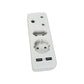 REDISSON 3-Way Multiplug with USB Ports | 220V 16A Power Extension with 2× USB 5V
