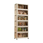MHome Foldable Plastic Storage Cabinet with Magnetic Doors & Wheels
