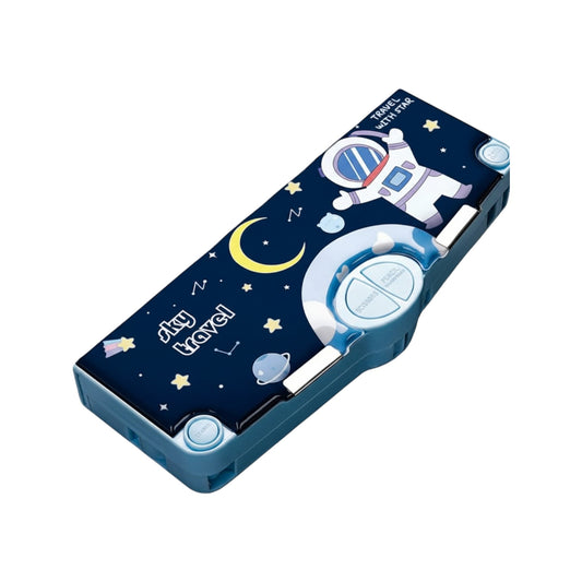 MKids Multifunctional Automatic Pop-Up Pencil Case – Cartoon Pattern, Large Capacity Stationery Box