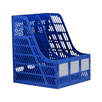 File Organiser Holder / Magazine File Holder – 3 & 4 Compartment Plastic Desk Organiser
