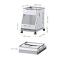 MHome Rolling Utility Cart – Folding Double Layer Mobile Storage Organizer with Wheels