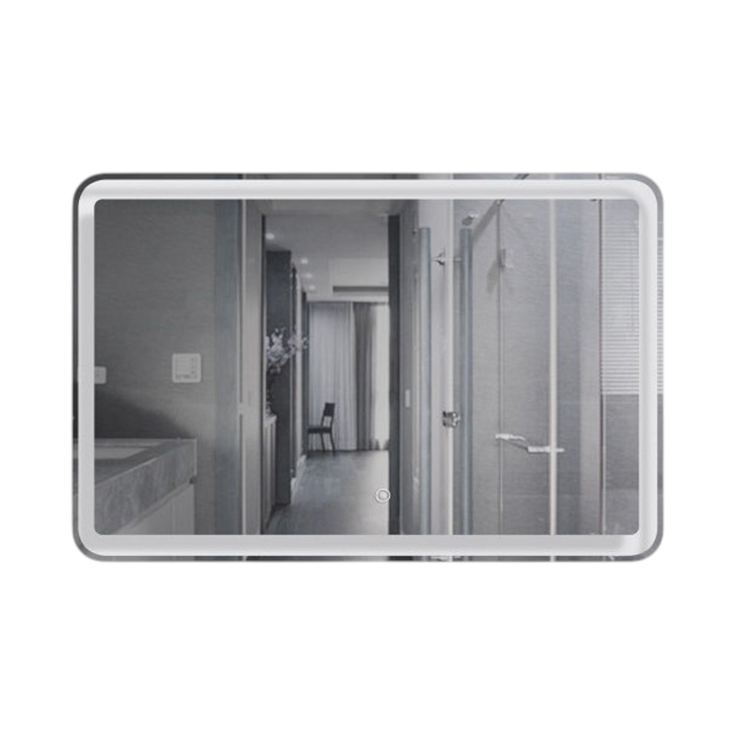 Rectangular Full-Length LED Mirror – 120 × 80 cm (2-Pin Plug)