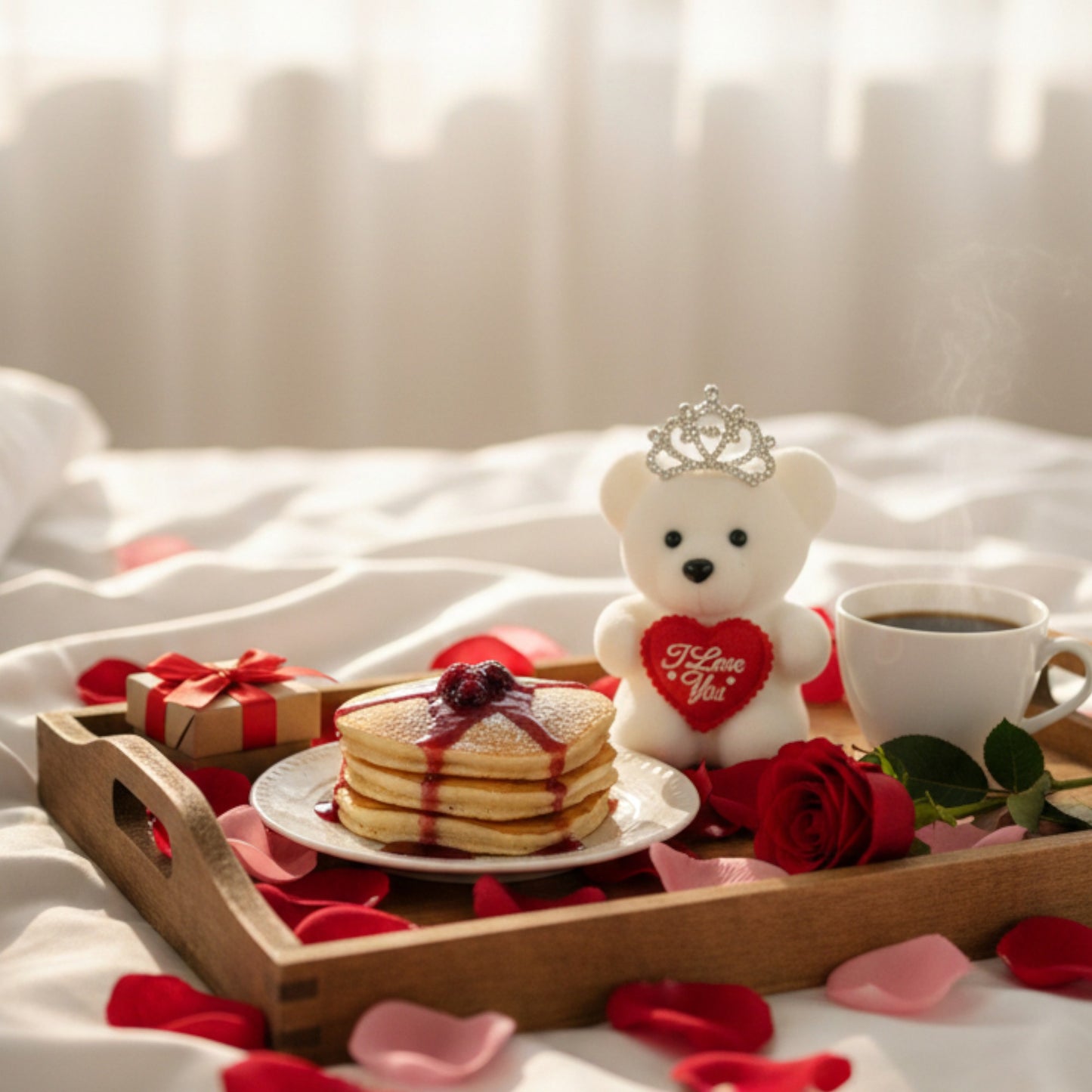 Miniature Plush Bear “I Love You” Gift Set