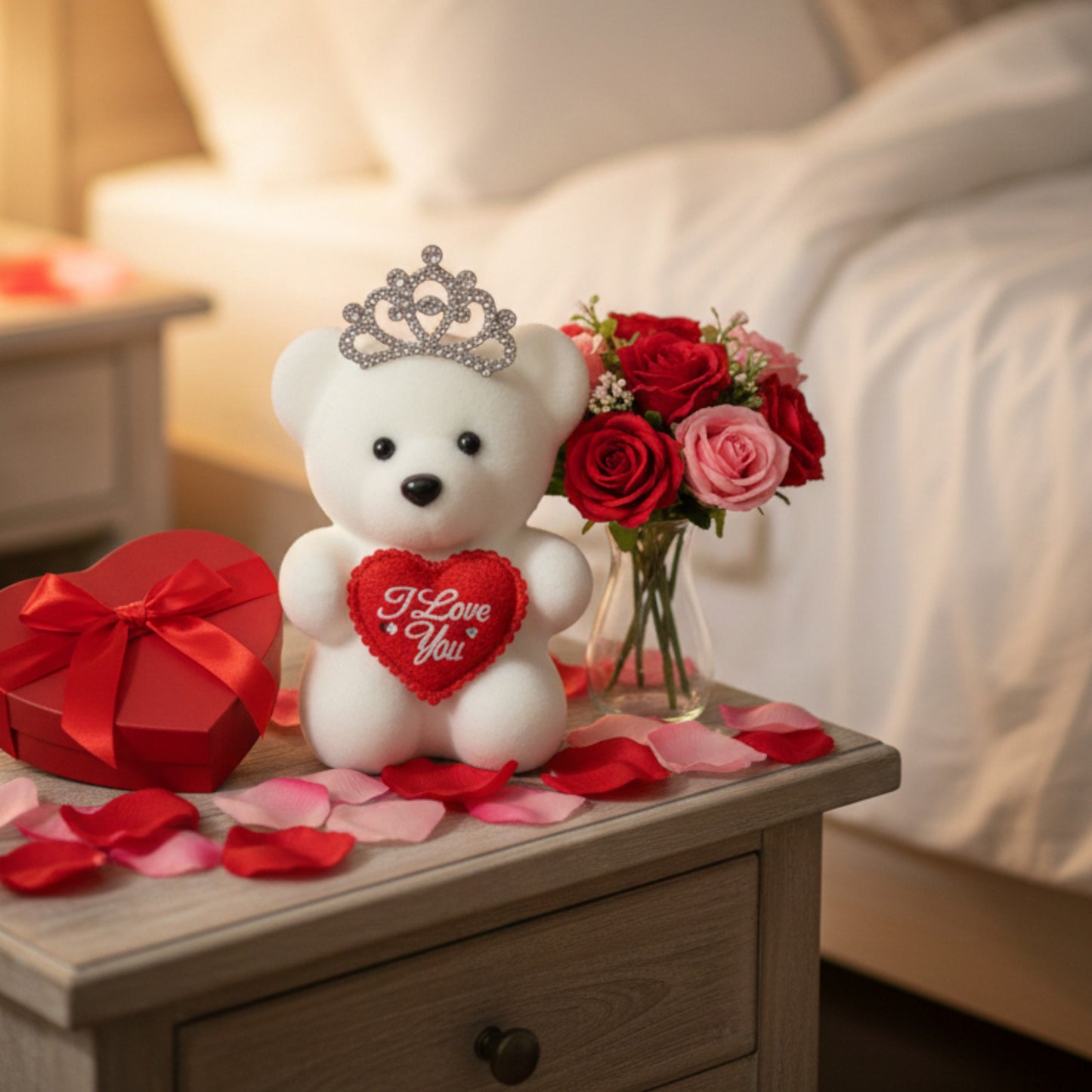 Miniature Plush Bear “I Love You” Gift Set