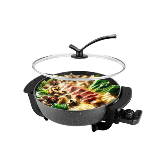 Electric Hot Pot Skillet – 6L Non-Stick Electric Cooker (220V)