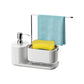 MHome 3-in-1 Soap Dispenser Set – Kitchen & Bathroom Detergent Pump with Cloth Holder