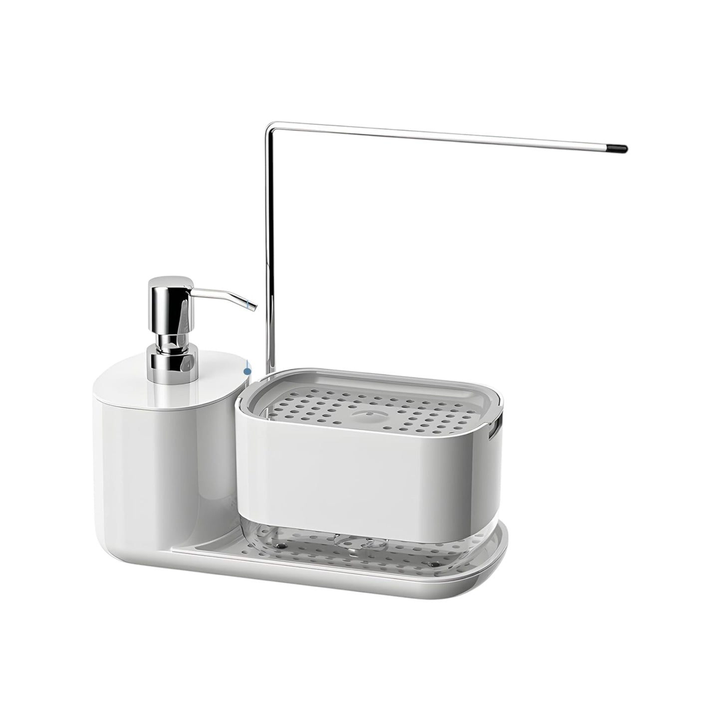 MHome 3-in-1 Soap Dispenser Set – Kitchen & Bathroom Detergent Pump with Cloth Holder