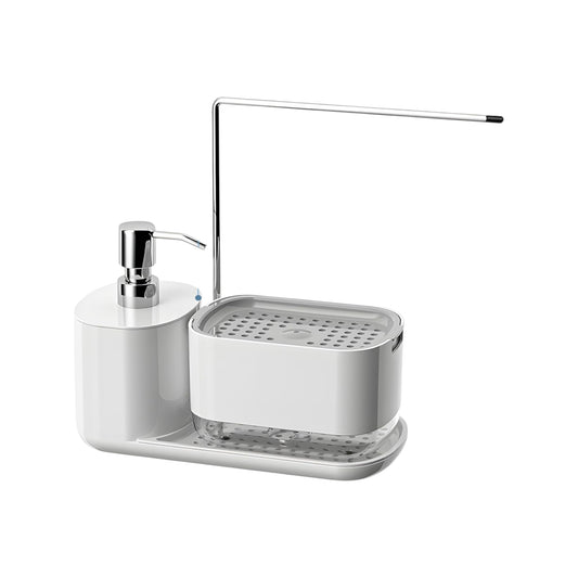MHome 3-in-1 Soap Dispenser Set – Kitchen & Bathroom Detergent Pump with Cloth Holder