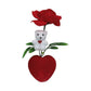 Romantic Artificial Rose & White Teddy Bear Gift Set in Display Box