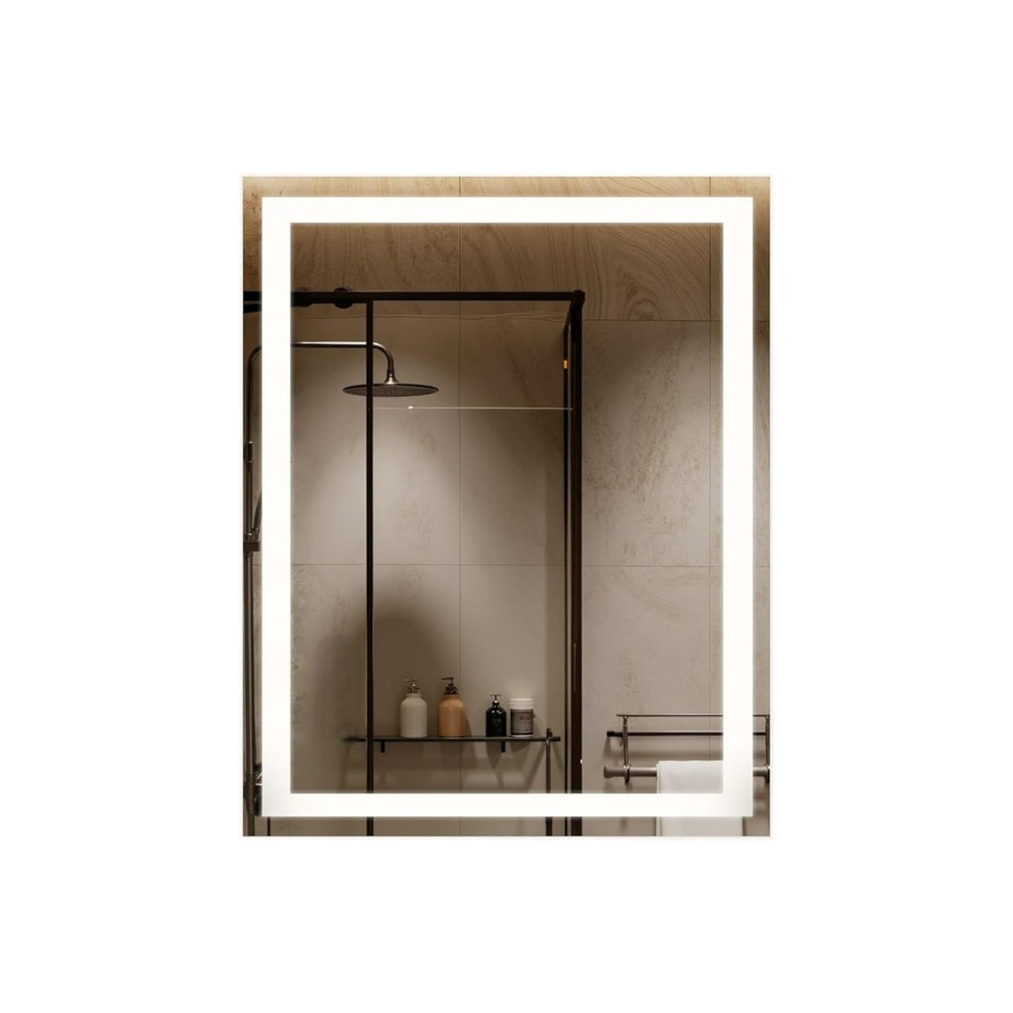 MHome 60 × 80 cm Frameless LED Bathroom Mirror with Lights