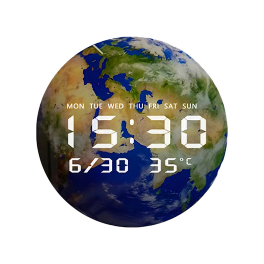 MHome Digital LED Wall Clock 30 x 30 cm – Time, Date & Temperature Display