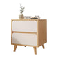 MHome Small Bedside Table / Storage Cabinet – Modern 2-Drawer Nightstand
