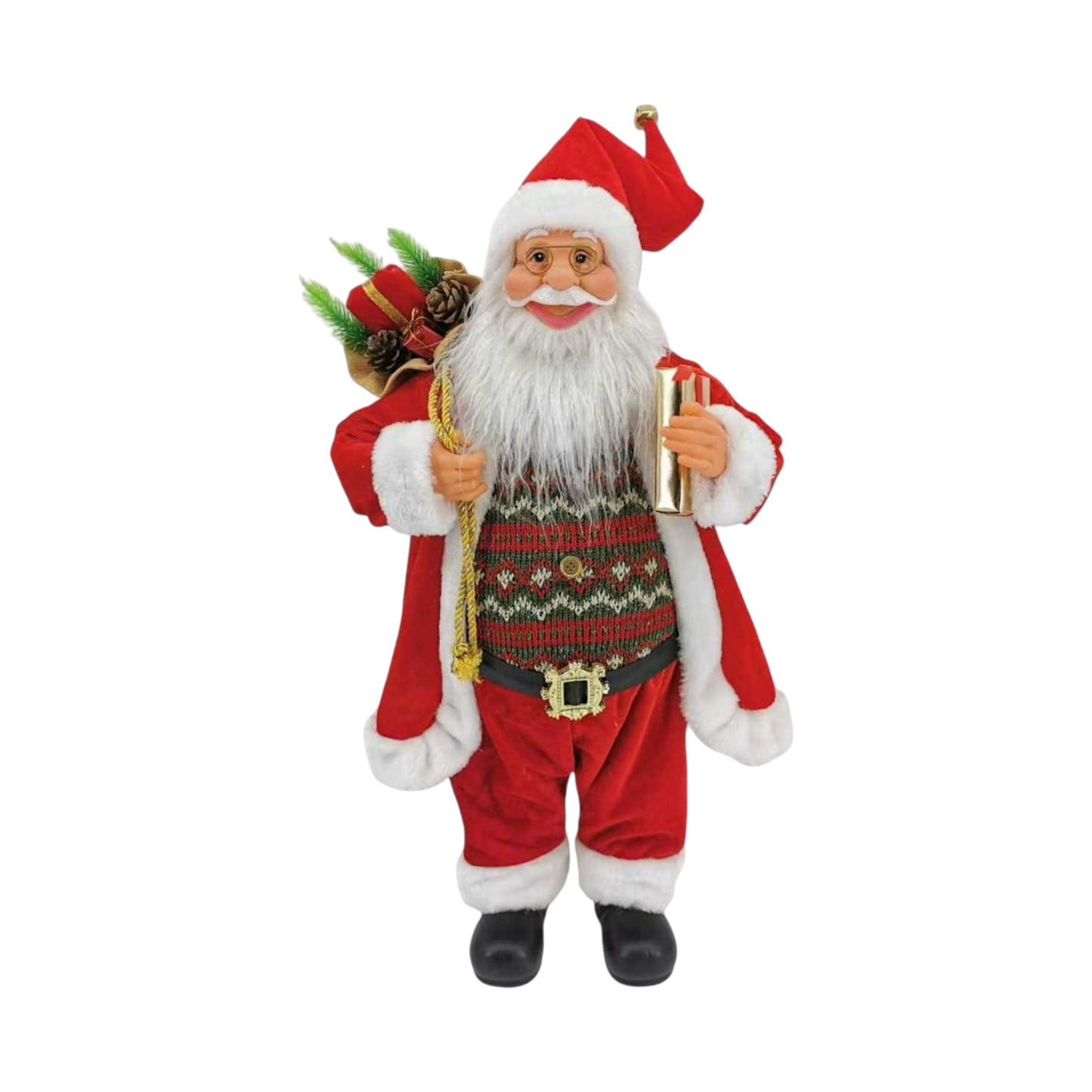 Santa Claus Christmas Figurine – 45cm Standing Santa Doll (Various Options)