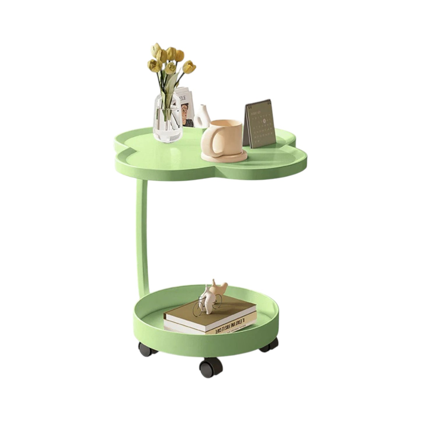 MFurn Four-Leaf Clover Pulley Side Table – Movable Sofa & Living Room Small Table