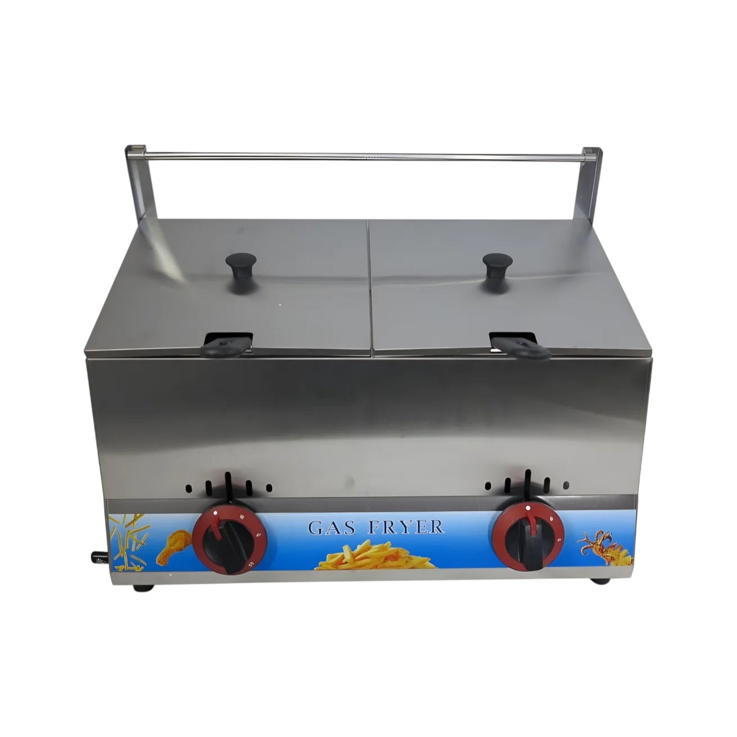 12L Dual Tank Gas Fryer – Commercial 2-in-1 Twin Basket LPG Deep Fryer