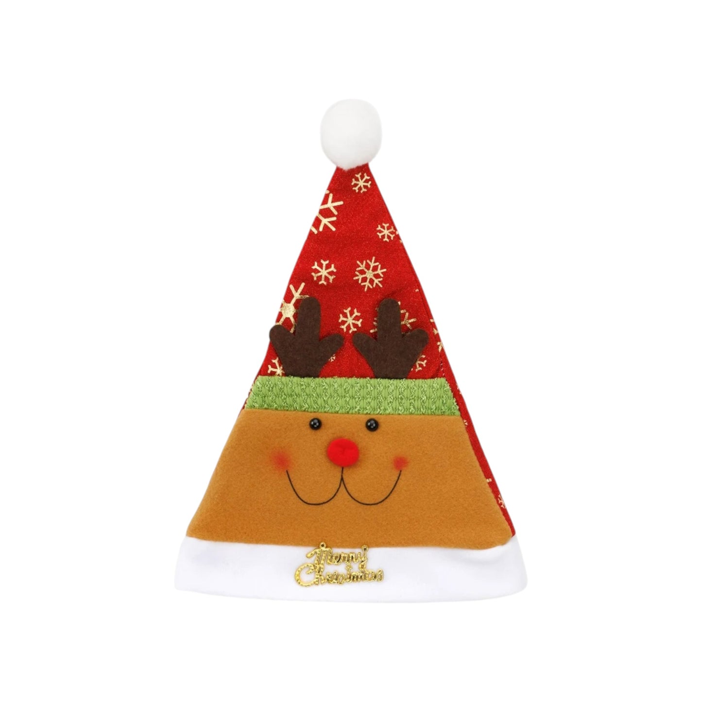 Merry Christmas Cap/Hat – Plush Cotton Xmas Cap 12PC