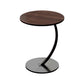 MFurn Round C Shaped Wooden Side Table – Mobile Small Coffee Table with Metal Frame for Living Room or Bedroom
