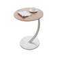 MFurn Round C Shaped Wooden Side Table – Mobile Small Coffee Table with Metal Frame for Living Room or Bedroom