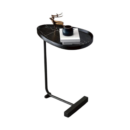 MFurn C-Shaped Side Table with Waterdrop Groove – Compact Sofa & Bed Table